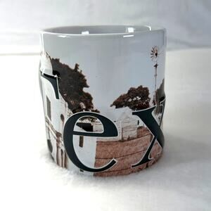 2007 TEXAS Alamo Steer Oversized Jumbo Raised‎ Letter 3D Americaware Mug Cup